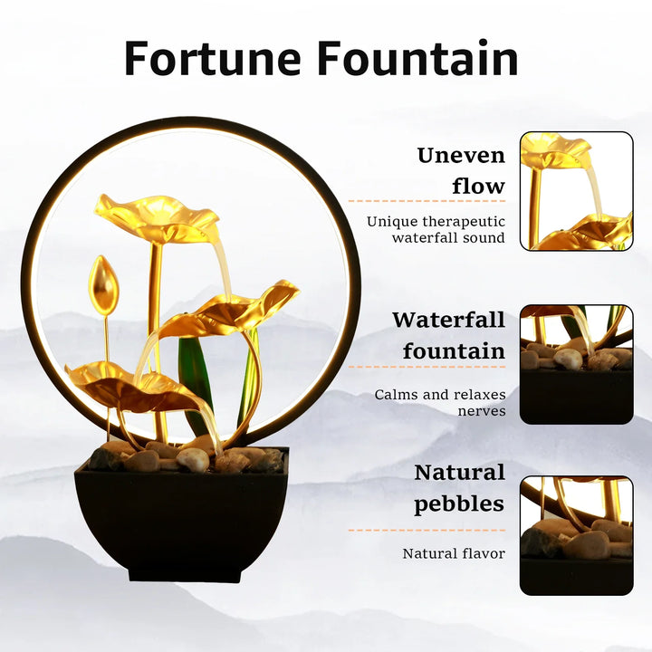 Grand Lotus Nightlight Fortune Fountain