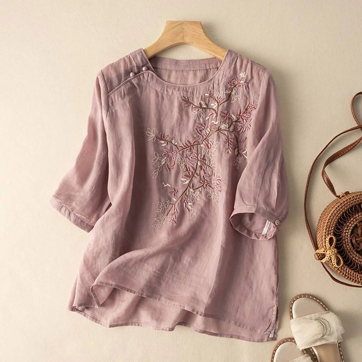 Pearl™ | Handcrafted Floral Embroidered Blouse