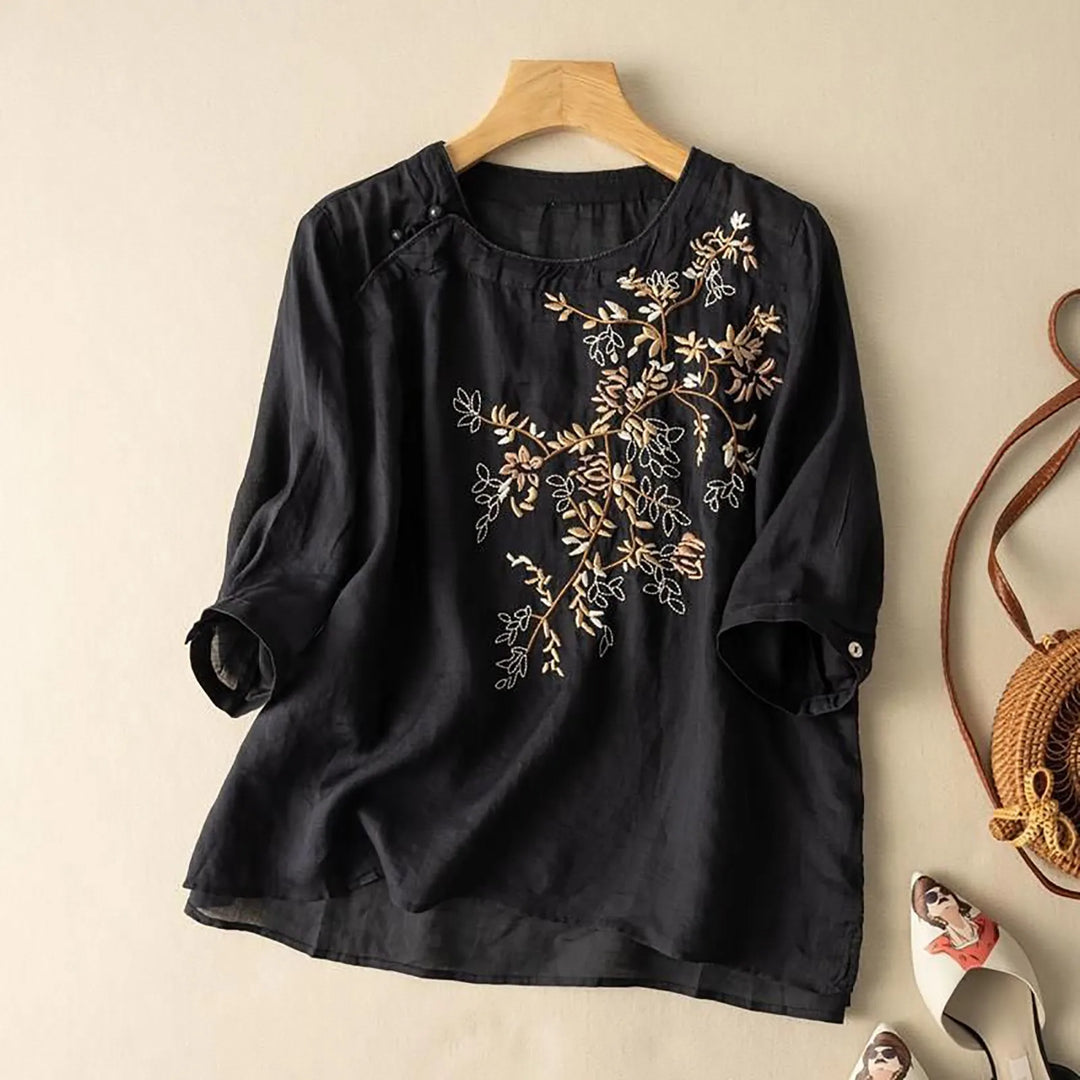 Pearl™ | Handcrafted Floral Embroidered Blouse